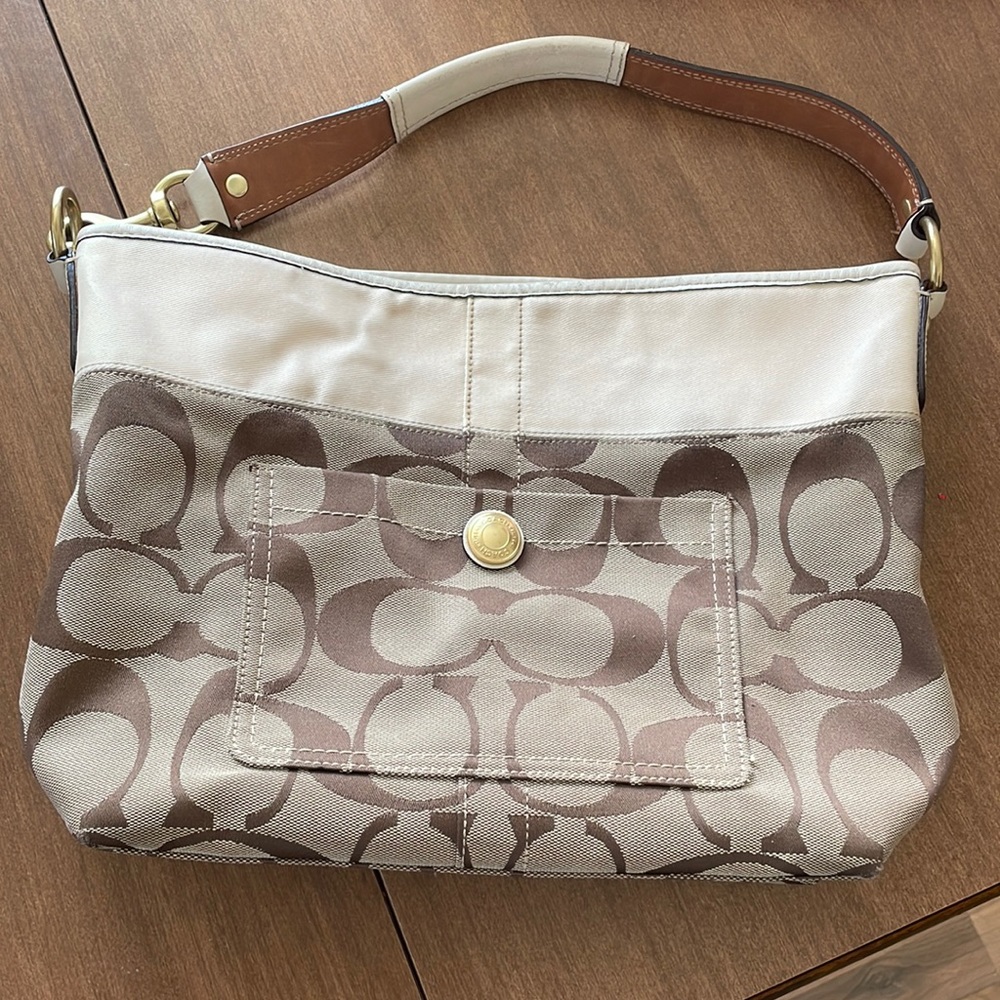 Brown leather Coach Purse